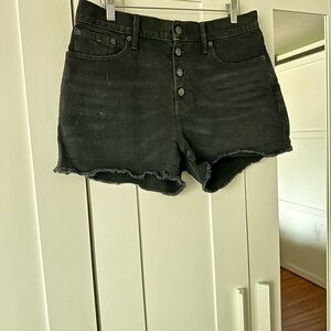 Women’s J Crew Black Wash Denim Women's Shorts Size 29